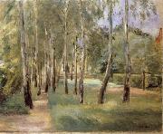 The Birch-Lined Avenue in the Wannsee Garden Facing West Max Liebermann